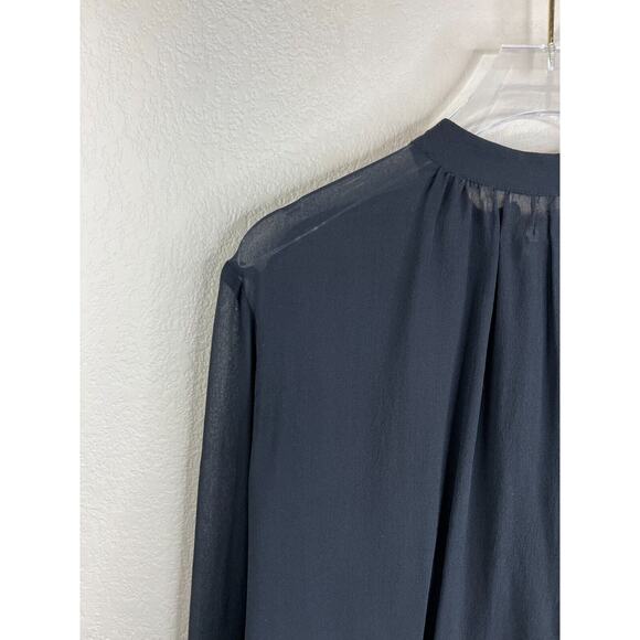 Greylin Blouse S Sheer Classy Classic Preppy Capsule Quiet Luxury Career Work - Picture 6 of 13